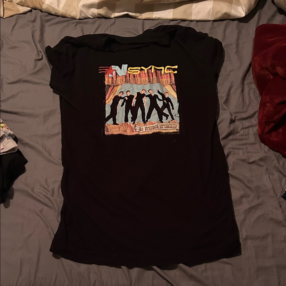 NSYNC Black Graphic Band Tee - long shirt